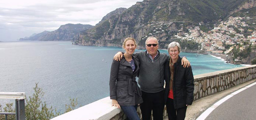 Mimmo with clients - Sorrento Private Tour Amalfi Coast