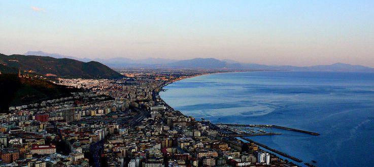 View of sunrise from Salerno